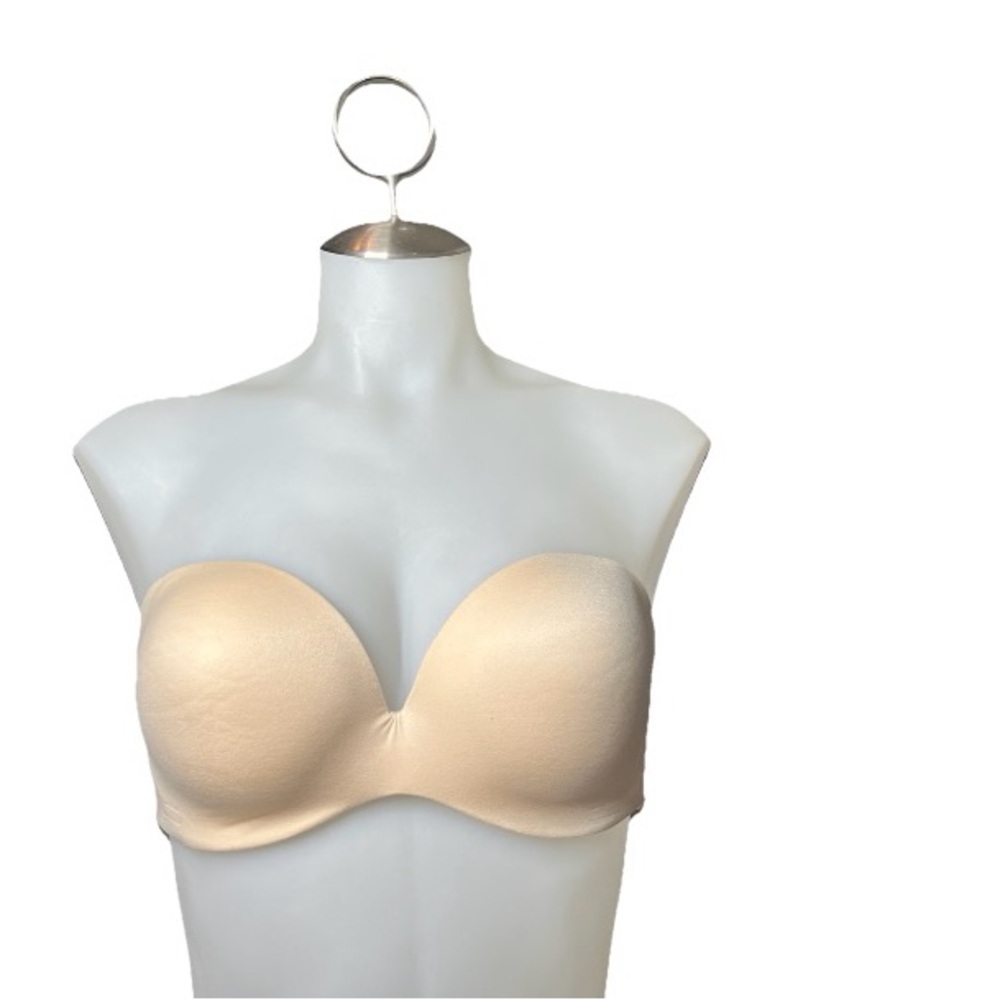 Fine Lines Strapless Cream Bra